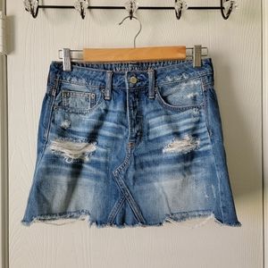 American Eagle Outfitters Ripped Mini Skirt